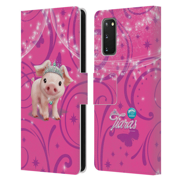 Animal Club International Pet Royalties Pig Leather Book Wallet Case Cover For Samsung Galaxy S20 / S20 5G