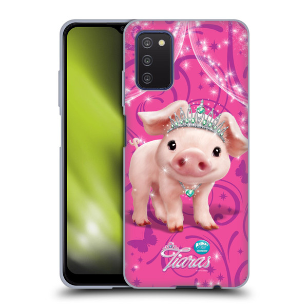 Animal Club International Pet Royalties Pig Soft Gel Case for Samsung Galaxy A03s (2021)