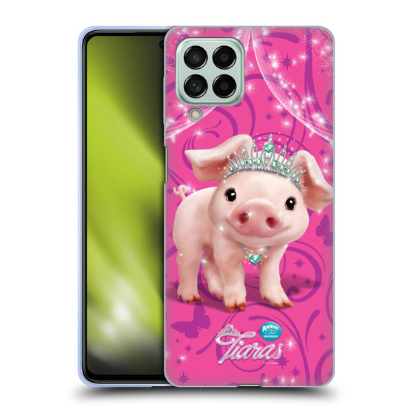 Animal Club International Pet Royalties Pig Soft Gel Case for Samsung Galaxy M53 (2022)