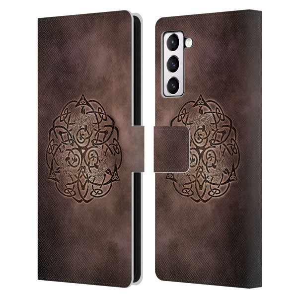 Brigid Ashwood Celtic Wisdom Knot Horse Leather Book Wallet Case Cover For Samsung Galaxy S21+ 5G