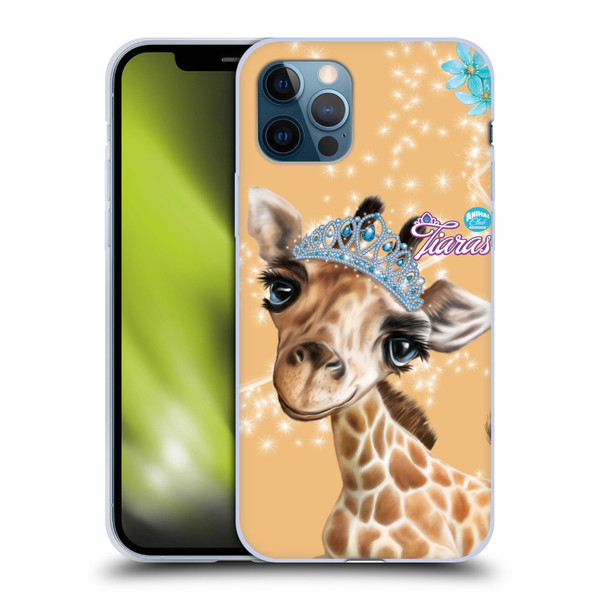 Animal Club International Royal Faces Giraffe Soft Gel Case for Apple iPhone 12 / iPhone 12 Pro