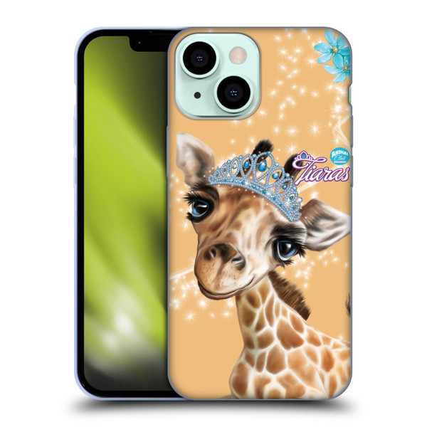 Animal Club International Royal Faces Giraffe Soft Gel Case for Apple iPhone 13 Mini