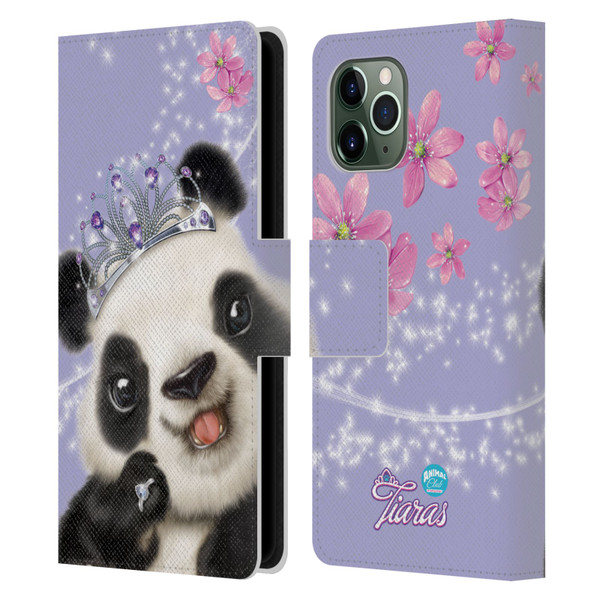 Animal Club International Royal Faces Panda Leather Book Wallet Case Cover For Apple iPhone 11 Pro