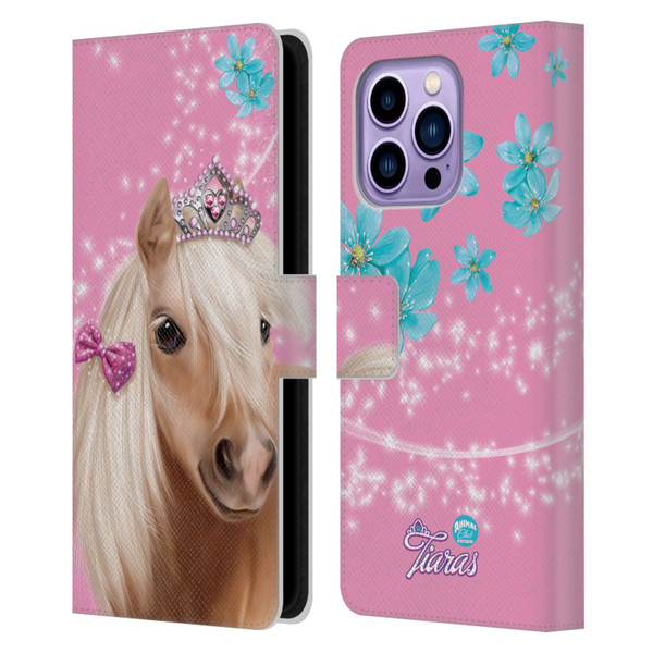 Animal Club International Royal Faces Horse Leather Book Wallet Case Cover For Apple iPhone 14 Pro Max