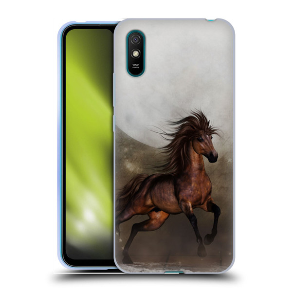 Simone Gatterwe Horses Brown Soft Gel Case for Xiaomi Redmi 9A / Redmi 9AT