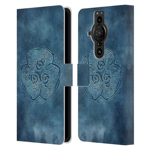 Brigid Ashwood Celtic Wisdom Knot Wolf Leather Book Wallet Case Cover For Sony Xperia Pro-I