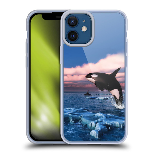 Simone Gatterwe Life In Sea Killer Whales Soft Gel Case for Apple iPhone 12 Mini