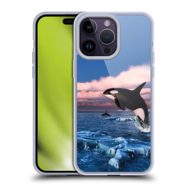 Simone Gatterwe Life In Sea Killer Whales Soft Gel Case for Apple iPhone 14 Pro Max