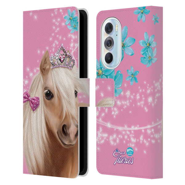 Animal Club International Royal Faces Horse Leather Book Wallet Case Cover For Motorola Edge X30