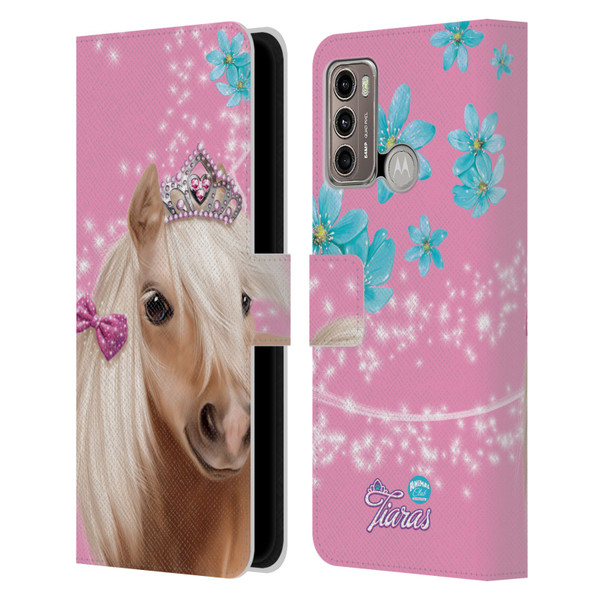 Animal Club International Royal Faces Horse Leather Book Wallet Case Cover For Motorola Moto G60 / Moto G40 Fusion