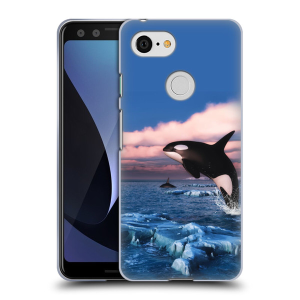 Simone Gatterwe Life In Sea Killer Whales Soft Gel Case for Google Pixel 3