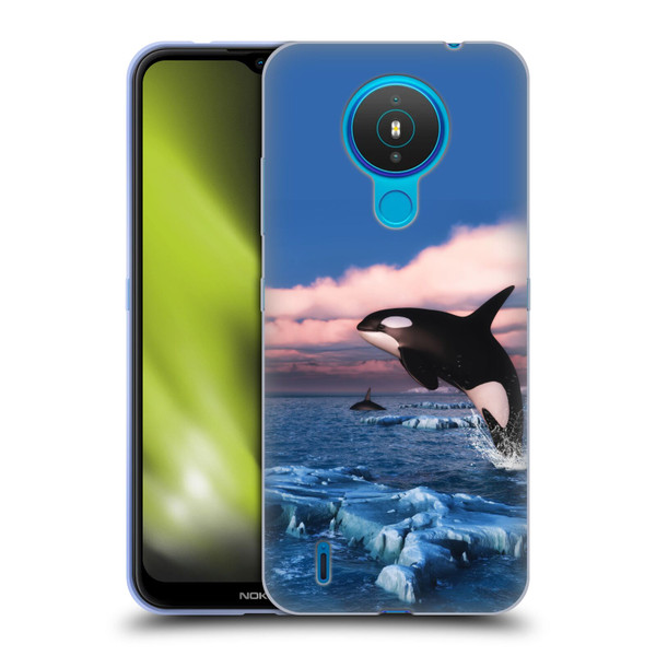 Simone Gatterwe Life In Sea Killer Whales Soft Gel Case for Nokia 1.4