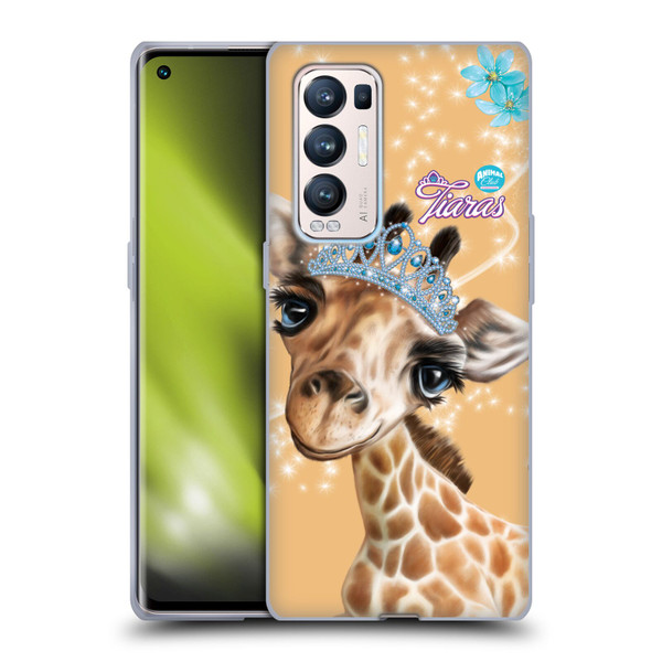 Animal Club International Royal Faces Giraffe Soft Gel Case for OPPO Find X3 Neo / Reno5 Pro+ 5G