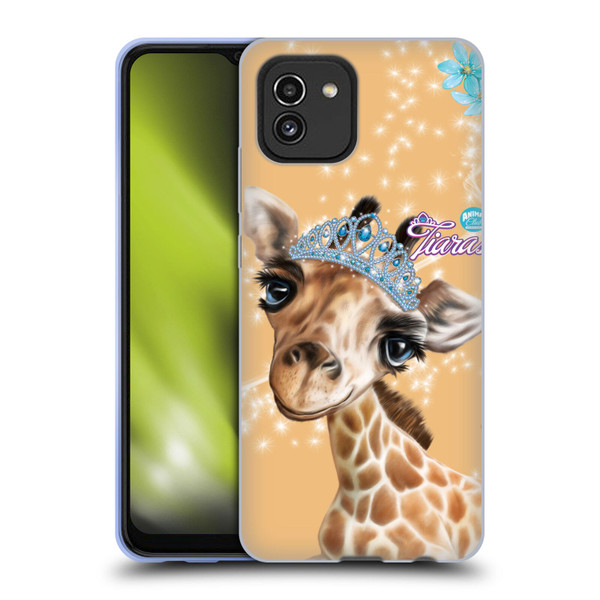 Animal Club International Royal Faces Giraffe Soft Gel Case for Samsung Galaxy A03 (2021)