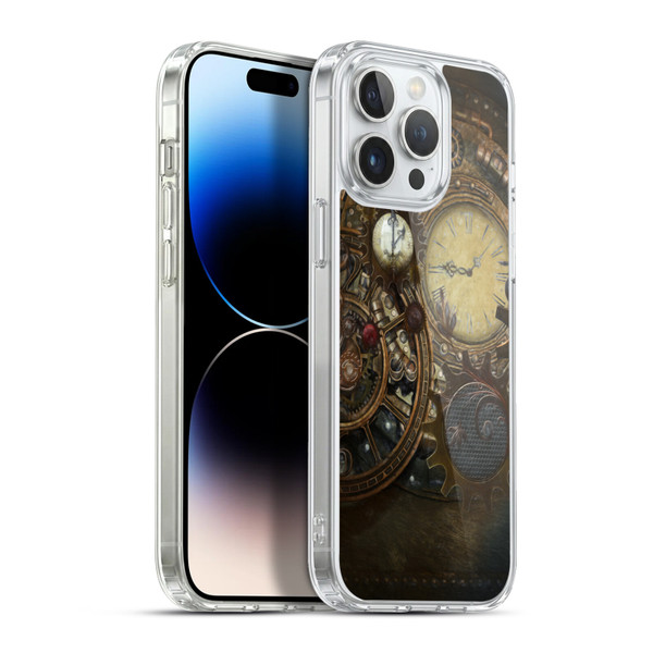 Simone Gatterwe Steampunk Clocks Soft Gel Case for Apple iPhone 13 Pro Max & MagSafe