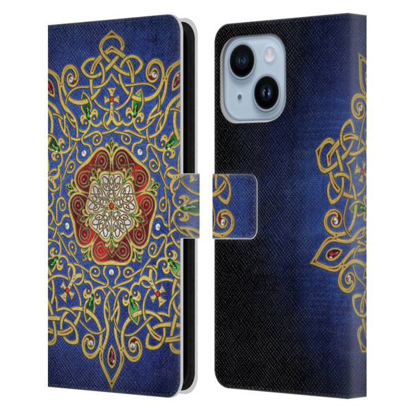 Brigid Ashwood Celtic Wisdom 3 Rose Leather Book Wallet Case Cover For Apple iPhone 14 Plus