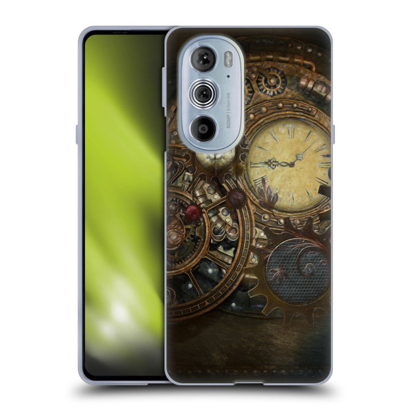 Simone Gatterwe Steampunk Clocks Soft Gel Case for Motorola Edge X30