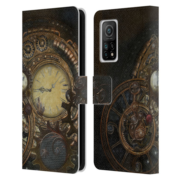 Simone Gatterwe Steampunk Clocks Leather Book Wallet Case Cover For Xiaomi Mi 10T 5G