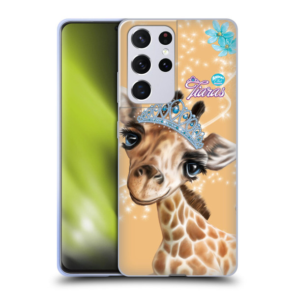 Animal Club International Royal Faces Giraffe Soft Gel Case for Samsung Galaxy S21 Ultra 5G