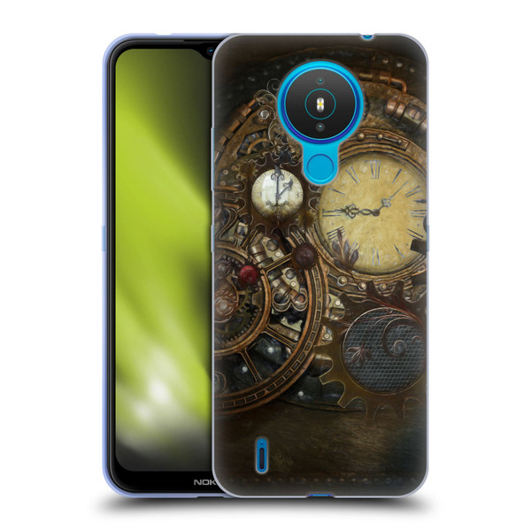 Simone Gatterwe Steampunk Clocks Soft Gel Case for Nokia 1.4