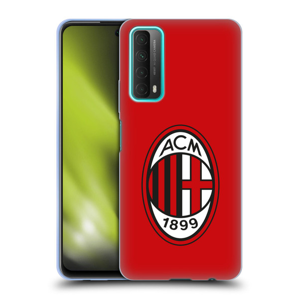 AC Milan Crest Full Colour Red Soft Gel Case for Huawei P Smart (2021)