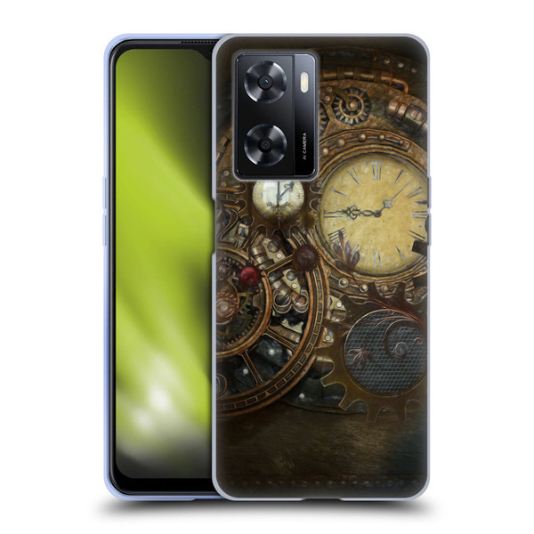 Simone Gatterwe Steampunk Clocks Soft Gel Case for OPPO A57s