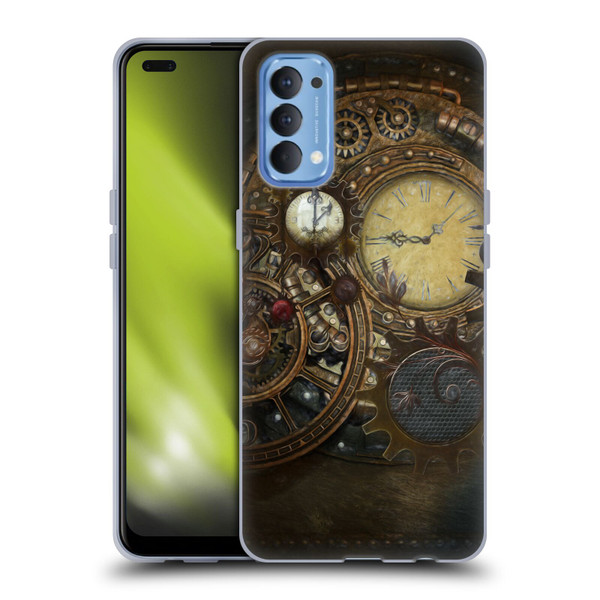 Simone Gatterwe Steampunk Clocks Soft Gel Case for OPPO Reno 4 5G