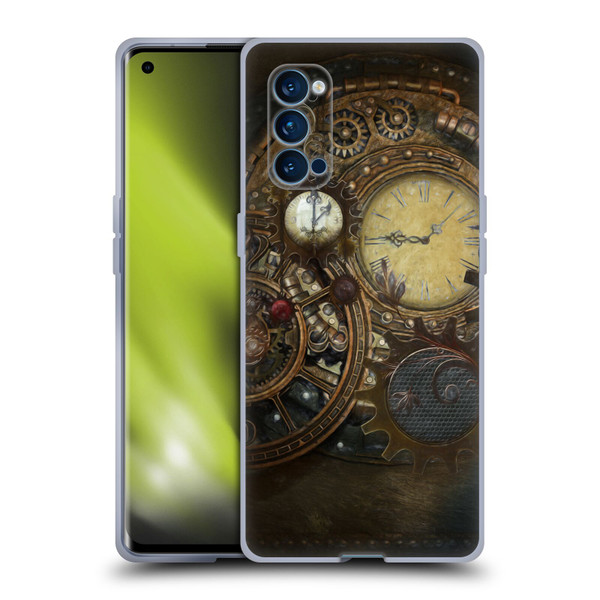 Simone Gatterwe Steampunk Clocks Soft Gel Case for OPPO Reno 4 Pro 5G