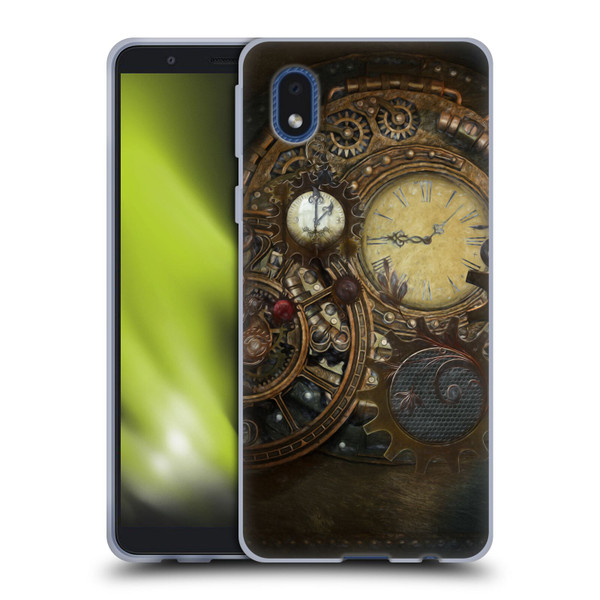 Simone Gatterwe Steampunk Clocks Soft Gel Case for Samsung Galaxy A01 Core (2020)
