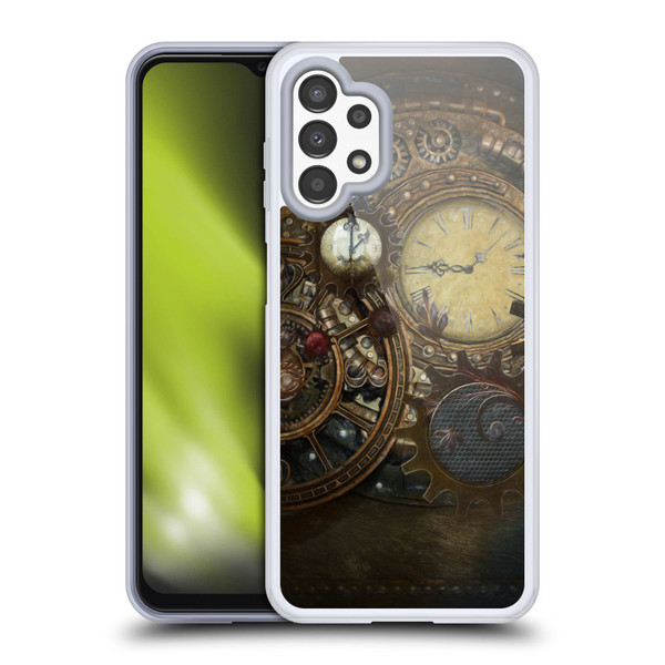 Simone Gatterwe Steampunk Clocks Soft Gel Case for Samsung Galaxy A13 (2022)