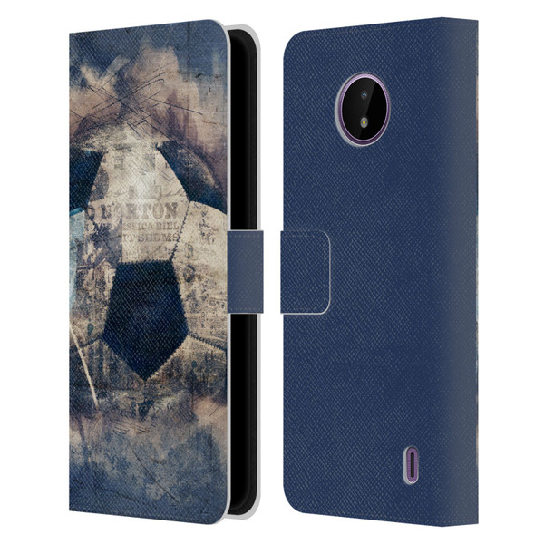 Simone Gatterwe Vintage And Steampunk Grunge Soccer Leather Book Wallet Case Cover For Nokia C10 / C20
