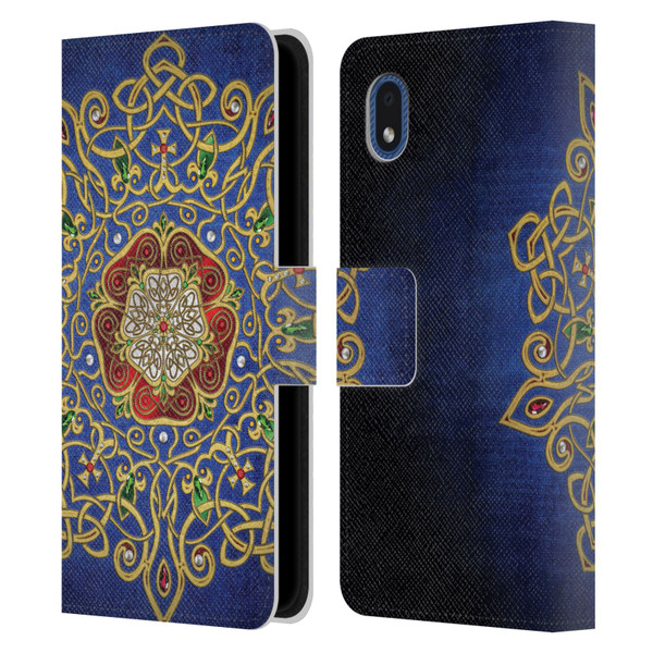 Brigid Ashwood Celtic Wisdom 3 Rose Leather Book Wallet Case Cover For Samsung Galaxy A01 Core (2020)