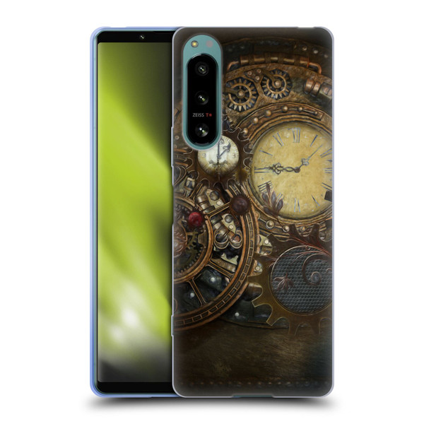 Simone Gatterwe Steampunk Clocks Soft Gel Case for Sony Xperia 5 IV