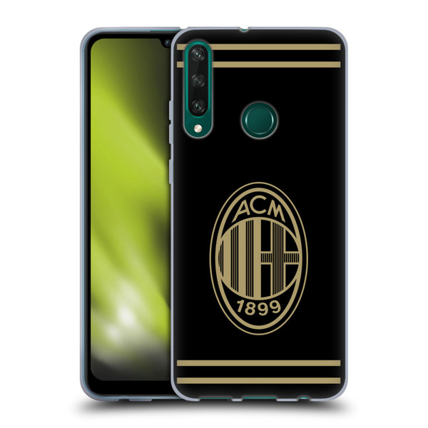 AC Milan Crest Black And Gold Soft Gel Case for Huawei Y6p