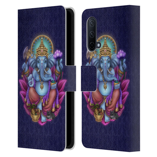 Brigid Ashwood Sacred Symbols Ganesha Leather Book Wallet Case Cover For OnePlus Nord CE 5G