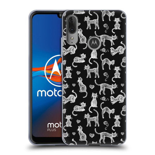 Micklyn Le Feuvre Animals Teachers Pet Chalkboard Cats Soft Gel Case for Motorola Moto E6 Plus