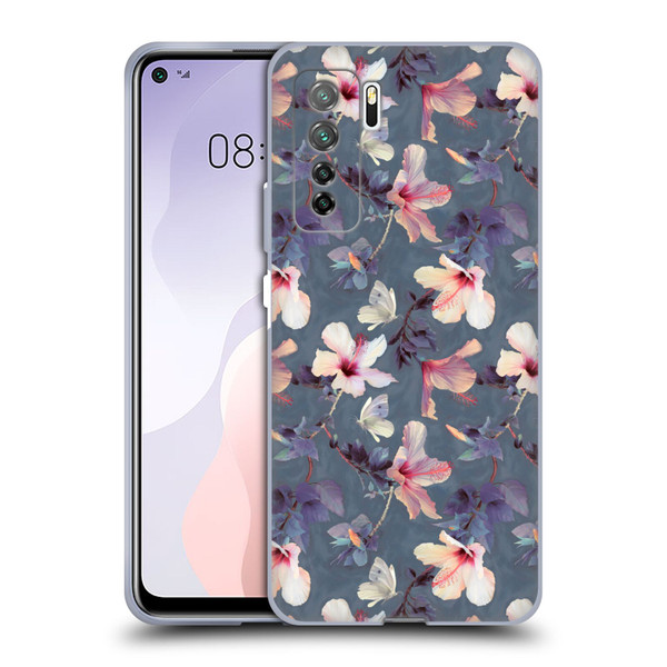 Micklyn Le Feuvre Florals Butterflies and Hibiscus Soft Gel Case for Huawei Nova 7 SE/P40 Lite 5G