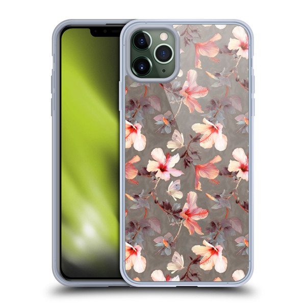 Micklyn Le Feuvre Florals Coral Hibiscus Soft Gel Case for Apple iPhone 11 Pro Max