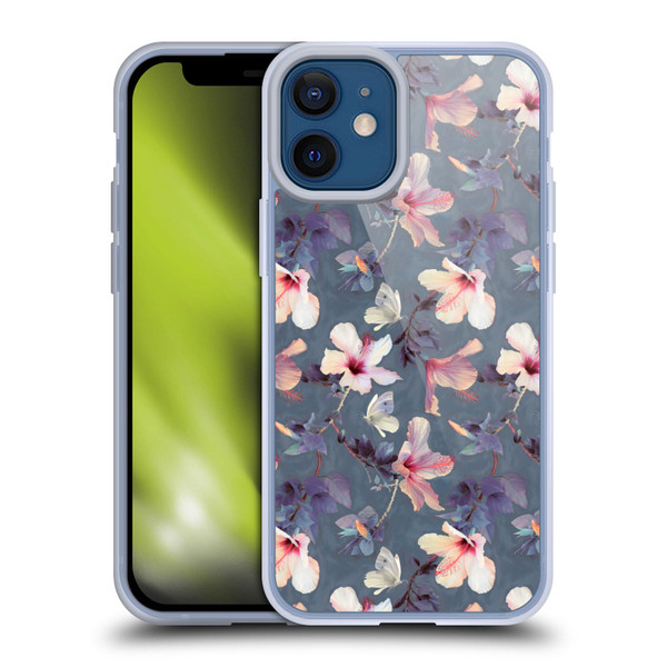 Micklyn Le Feuvre Florals Butterflies and Hibiscus Soft Gel Case for Apple iPhone 12 Mini
