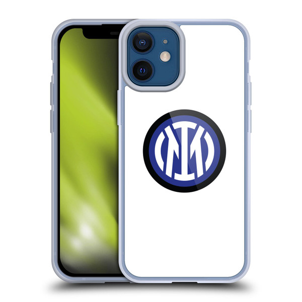 Fc Internazionale Milano Badge Logo On White Soft Gel Case for Apple iPhone 12 Mini & MagSafe
