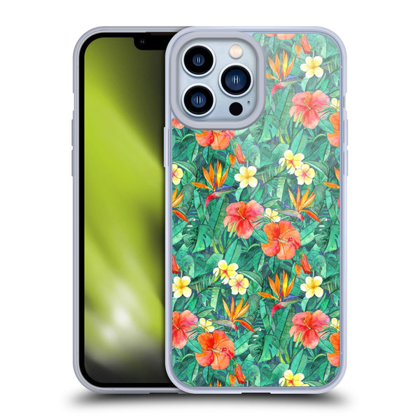 Micklyn Le Feuvre Florals Classic Tropical Garden Soft Gel Case for Apple iPhone 13 Pro Max