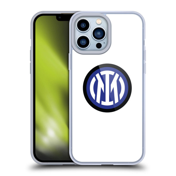 Fc Internazionale Milano Badge Logo On White Soft Gel Case for Apple iPhone 13 Pro Max