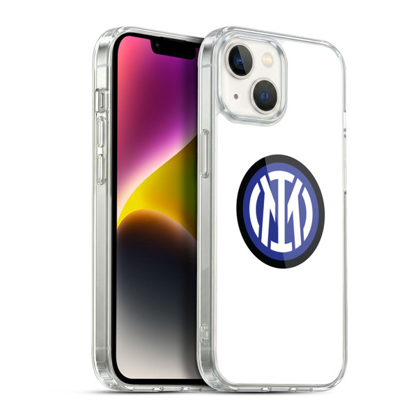 Fc Internazionale Milano Badge Logo On White Soft Gel Case for Apple iPhone 14