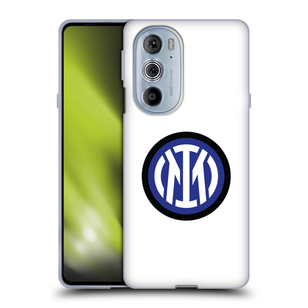 Fc Internazionale Milano Badge Logo On White Soft Gel Case for Motorola Edge X30