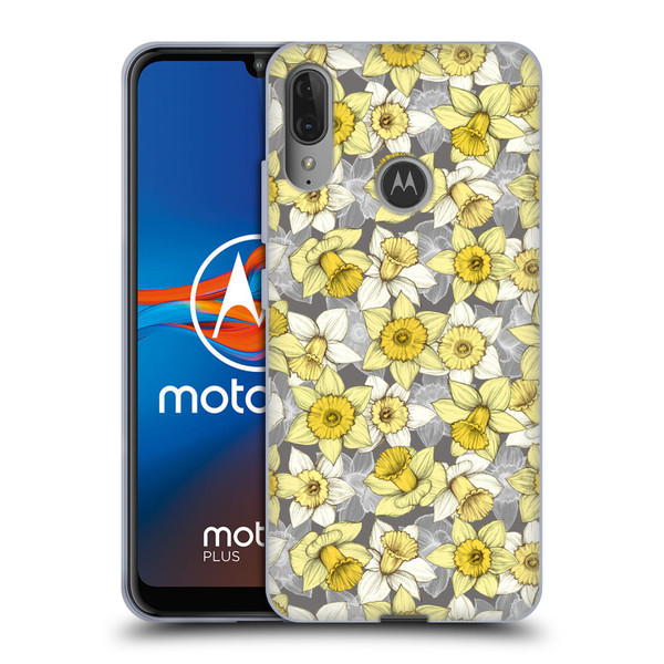 Micklyn Le Feuvre Florals Daffodil Daze Soft Gel Case for Motorola Moto E6 Plus