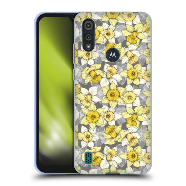 Micklyn Le Feuvre Florals Daffodil Daze Soft Gel Case for Motorola Moto E6s (2020)