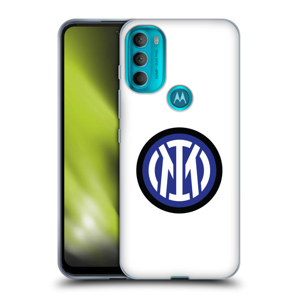 Fc Internazionale Milano Badge Logo On White Soft Gel Case for Motorola Moto G71 5G