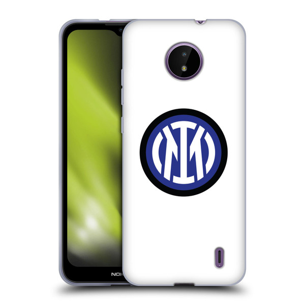Fc Internazionale Milano Badge Logo On White Soft Gel Case for Nokia C10 / C20