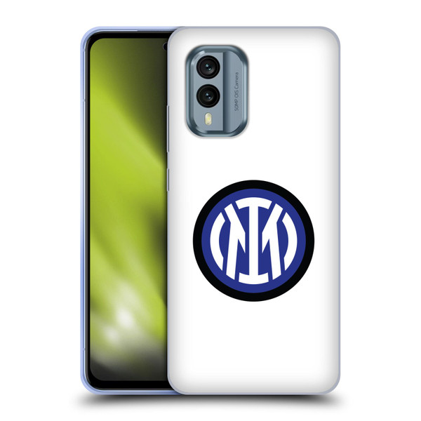 Fc Internazionale Milano Badge Logo On White Soft Gel Case for Nokia X30