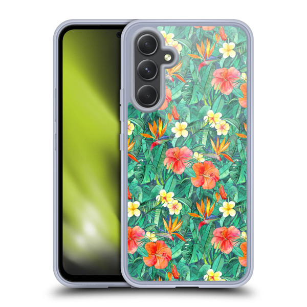 Micklyn Le Feuvre Florals Classic Tropical Garden Soft Gel Case for Samsung Galaxy A54 5G